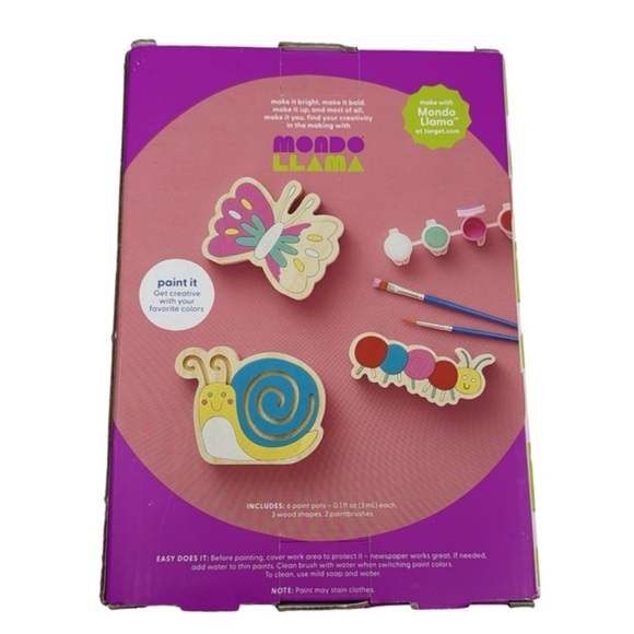 Get Creative with the Mondo LLAMA Paint Your Own Wood Spring Friends Kit! (New) - Picture 4 of 6